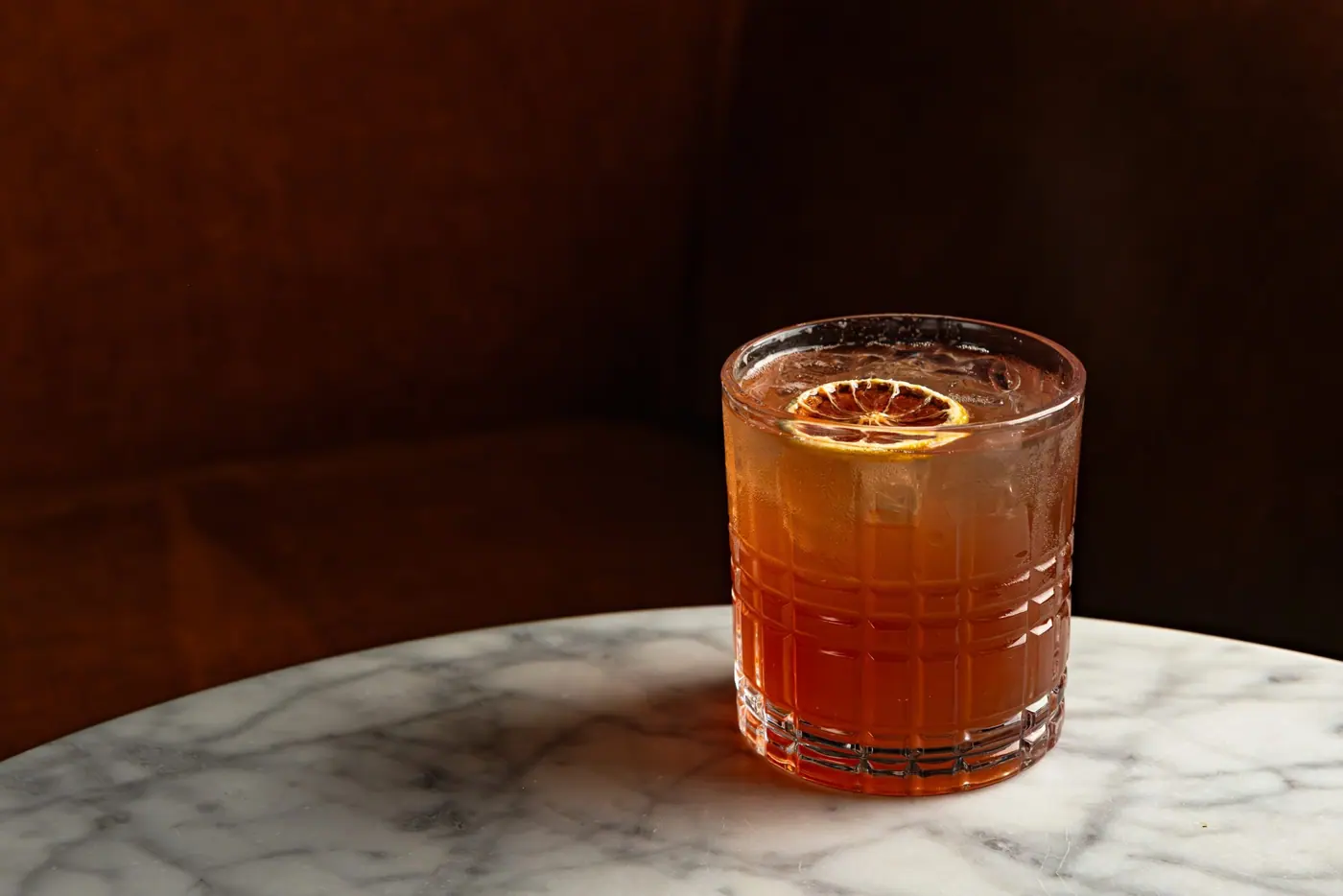 An old fashioned on marble