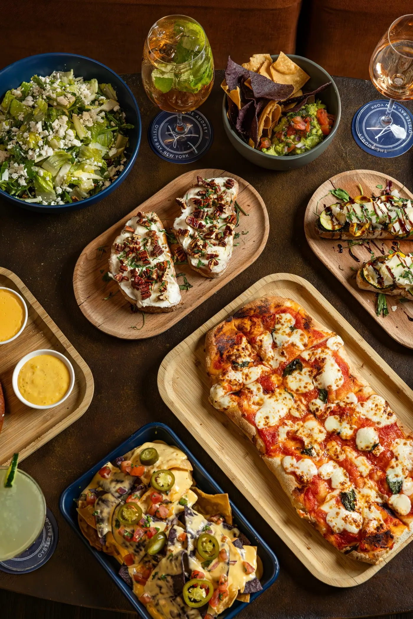 A spread of plates laid out to share